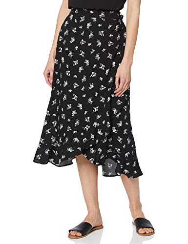 New Look Sable Ditsy Falda, Negro (Black Pattern 9), 40 (Talla del Fabricante: 12) para Mujer