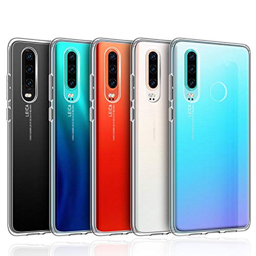 NEW'C Funda para Huawei P30 Lite, Anti- Choques y Anti- Arañazos, Silicona TPU, HD Clara