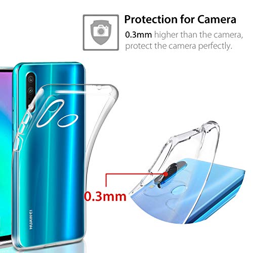 NEW'C Funda para Huawei P30 Lite, Anti- Choques y Anti- Arañazos, Silicona TPU, HD Clara