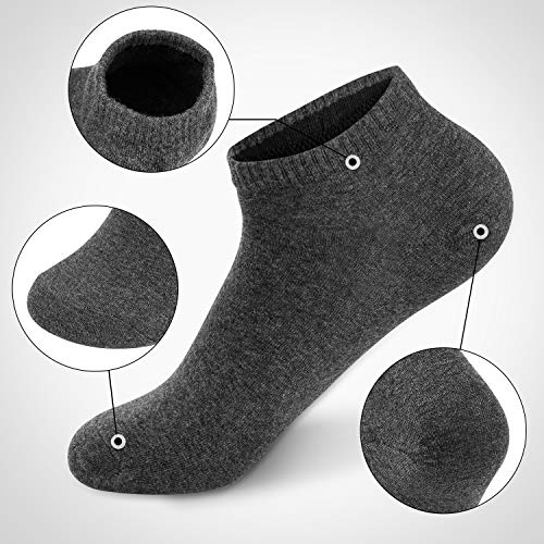 Newdora 8 Pares Primavera y Verano Calcetines de Corte Bajo de Algodón Para Hombres y Mujeres - Unisex Adulto Calcetín Deportivos Corto Malla Transpirable Invisibles Antideslizantes Calcetines(Blanco