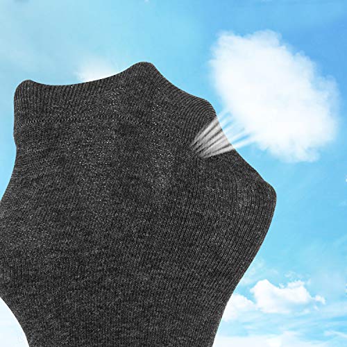 Newdora 8 Pares Primavera y Verano Calcetines de Corte Bajo de Algodón Para Hombres y Mujeres - Unisex Adulto Calcetín Deportivos Corto Malla Transpirable Invisibles Antideslizantes Calcetines(Blanco