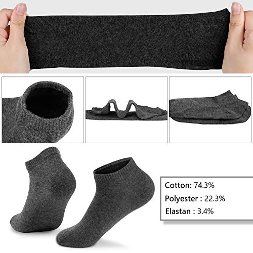 Newdora 8 Pares Primavera y Verano Calcetines de Corte Bajo de Algodón Para Hombres y Mujeres - Unisex Adulto Calcetín Deportivos Corto Malla Transpirable Invisibles Antideslizantes Calcetines(Blanco