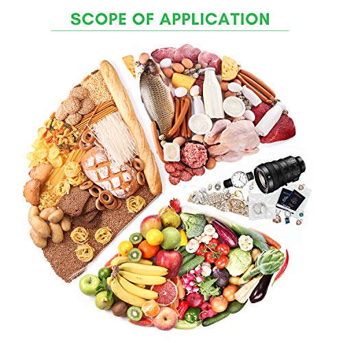 Newdora Rollos para Envasadora Sellador de Vacío, Bolsas Vacio Alimentos, Bolsas de Vacío Profesionales, para la Conservación de Alimentos, para Cocina 20 * 30cm 100PCS