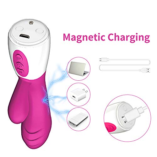 Newdy Vǐbrǎdǒr Mujér con Calefacción Inteligente, Cônșộlạdôr Portátil Silicona con 10 Modos, Juguétés Séxáles para Parejạs Pǔntǒ G y Clítǒrǐs Récargable USB Magnético