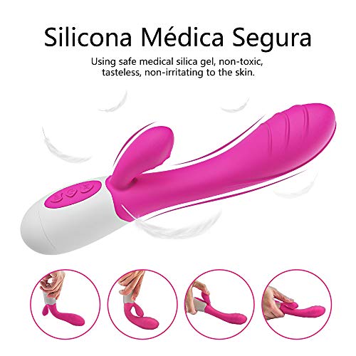 Newdy Vǐbrǎdǒr Mujér con Calefacción Inteligente, Cônșộlạdôr Portátil Silicona con 10 Modos, Juguétés Séxáles para Parejạs Pǔntǒ G y Clítǒrǐs Récargable USB Magnético