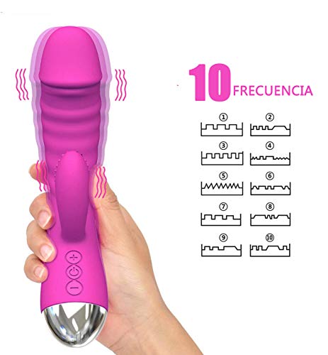 Newdy Vǐbrǎdǒr Mujér con Calefacción Inteligente, Cônșộlạdôr Portátil Silicona con 30 Modos, Juguétés Séxáles para Parejạs Pǔntǒ G y Clítǒrǐs