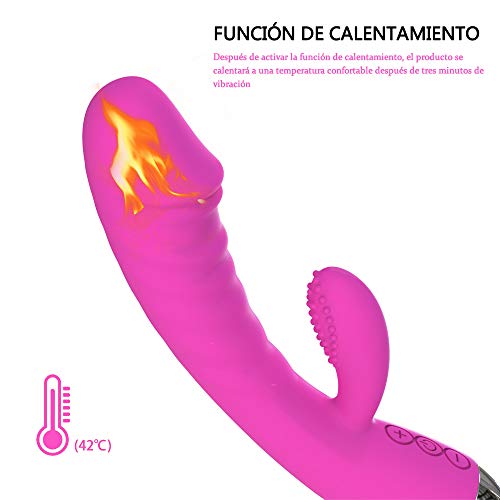 Newdy Vǐbrǎdǒr Mujér con Calefacción Inteligente, Cônșộlạdôr Portátil Silicona con 30 Modos, Juguétés Séxáles para Parejạs Pǔntǒ G y Clítǒrǐs