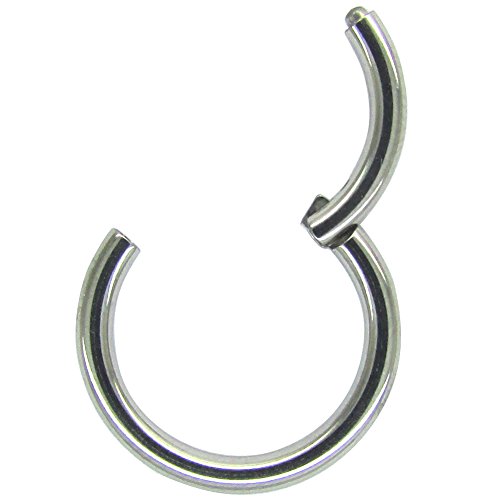 NewkeepsR 18G 7mm 316L Acero Nariz Aro Anillo Stud Sleeper Pendientes Bisagra Clicker Sin Costuras Segmento Helix Daith Cartílago Labio Piercing