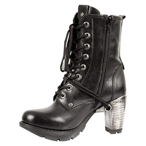 Newrock New Rock Botas Estilo M.TR001 S1 Negro Mujer Talones De Acero (42)