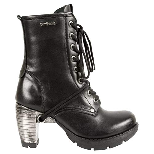 Newrock New Rock Botas Estilo M.TR001 S1 Negro Mujer Talones De Acero (42)