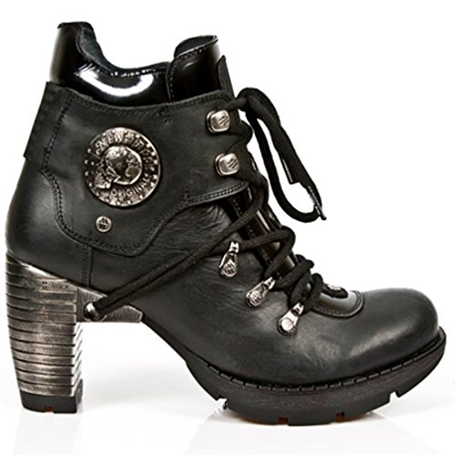 NEWROCK New Rock Botas Estilo M.TR010 S1 Negro Mujer Talones De Acero (36)