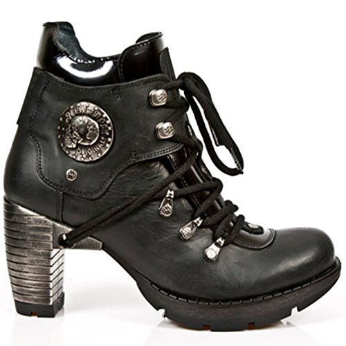 NEWROCK New Rock Botas Estilo M.TR010 S1 Negro Mujer Talones De Acero (36)