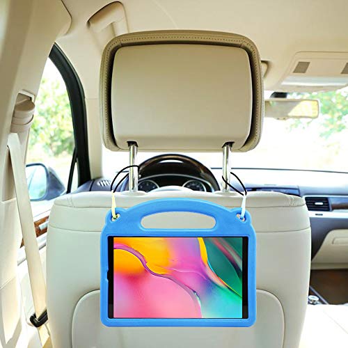 NEWSTYLE Funda Anticaída para Samsung Galaxy Tab A 10.1" 2019 (SM-T510/SM-T515),Carcasa Rugosa con Soporte Asa de Mano para Niños Funda para Galaxy Tab A Tablet 10.1" 2019 (Azul)