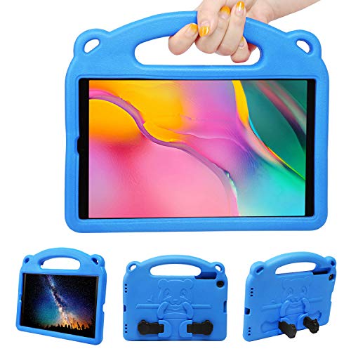 NEWSTYLE Funda Anticaída para Samsung Galaxy Tab A 10.1" 2019 (SM-T510/SM-T515),Carcasa Rugosa con Soporte Asa de Mano para Niños Funda para Galaxy Tab A Tablet 10.1" 2019 (Azul)