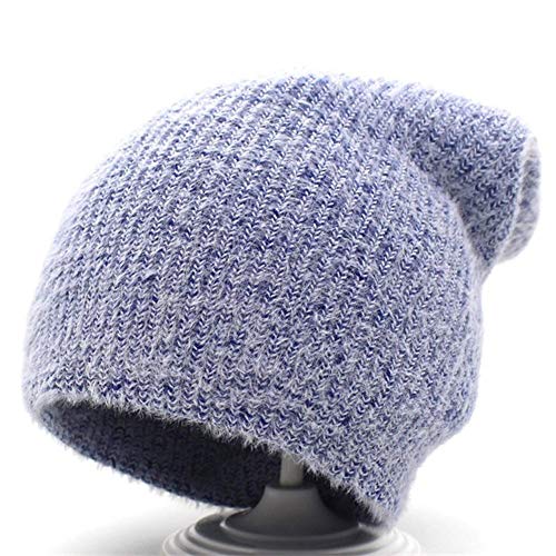 N/F Nuevos Gorros de Invierno para Mujer, Gorros de Punto de visón, Gorros de Lana de Todo fósforo de Moda, Gorros de Invierno