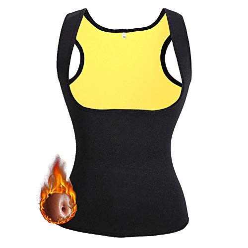 NHEIMA Faja Reductora Mujer Camisetas Sauna Adelgazantes para Mujer Chaleco de Neopreno Corset para Sudoración, Quema Grasa, Faja Abdomen, Tamaño 2XL