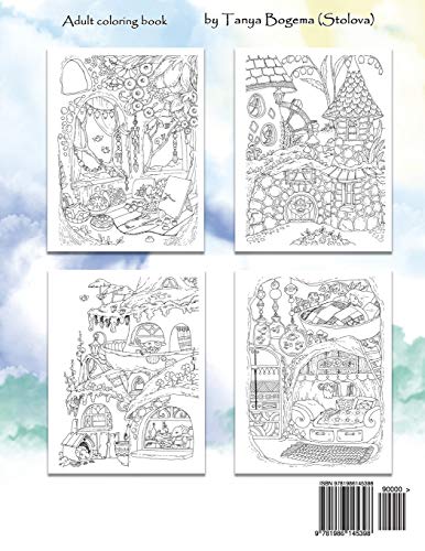 Nice Little Town: Adult Coloring Book (Stress Relieving Coloring Pages, Coloring Book for Relaxation): Volume 5