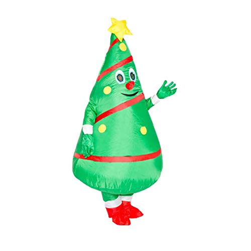 Nicedier Traje de Navidad árbol de Navidad árbol de Ropa Inflable Creativo Blow Arriba del Traje de Vacaciones del Partido de Cosplay
