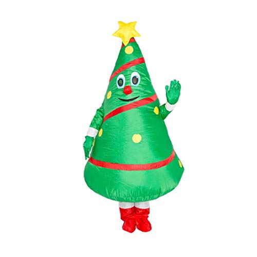 Nicedier Traje de Navidad árbol de Navidad árbol de Ropa Inflable Creativo Blow Arriba del Traje de Vacaciones del Partido de Cosplay