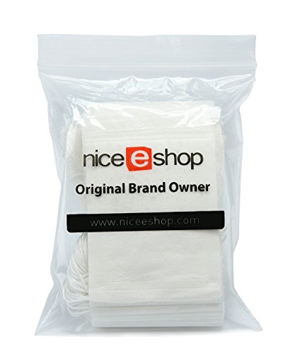 niceeshop(TM) Bolsas de Papel del Filtro de Té de Bombeo Línea de Desechable (Blanco, L Tamaño, Conjunto de 100)