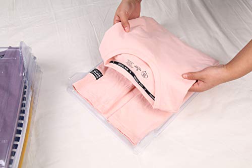 Nifogo Organizador de Armario el hogar Estantería Plegable Estante de Almacenamiento Organizador Plegable Apilamiento Camisas Camiseta Folder (20 Pack)