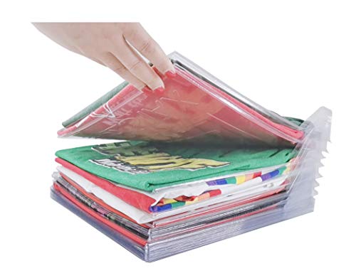 Nifogo Organizador De Vestuario, Bolsa De Almacenamiento De Guardarropa, Camiseta Carpeta Sistema Antiarrugas De La Camiseta, Tamaño Normal