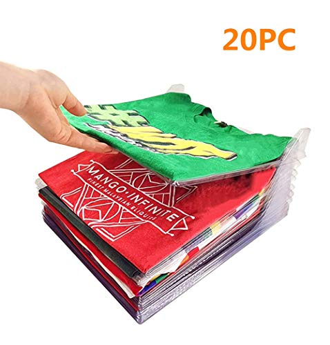 Nifogo Organizador De Vestuario, Bolsa De Almacenamiento De Guardarropa, Camiseta Carpeta Sistema Antiarrugas De La Camiseta, Tamaño Normal