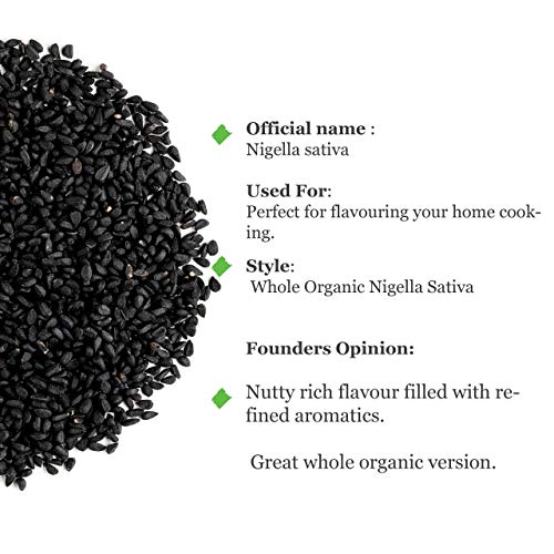 Nigella orgánica semillas comino negro - Nigella Sativa semilla calidad gourmet 100g