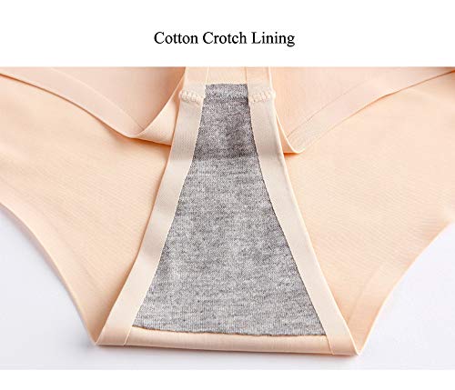 Nightease Ropa Interior Tanga de Seda de Hielo para Mujeres Paquete de 6 Sin Costura Bragas (L, Estilo1)