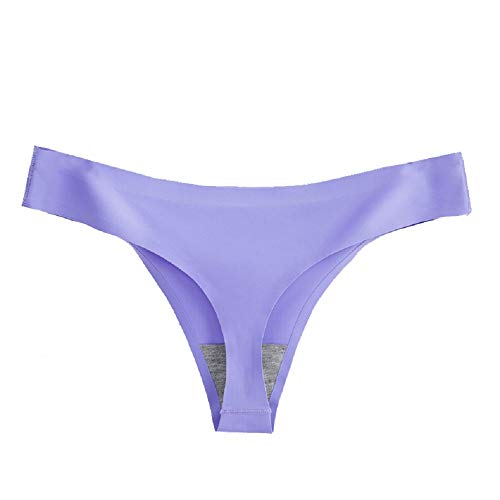 Nightease Ropa Interior Tanga de Seda de Hielo para Mujeres Paquete de 6 Sin Costura Bragas (L, Estilo1)