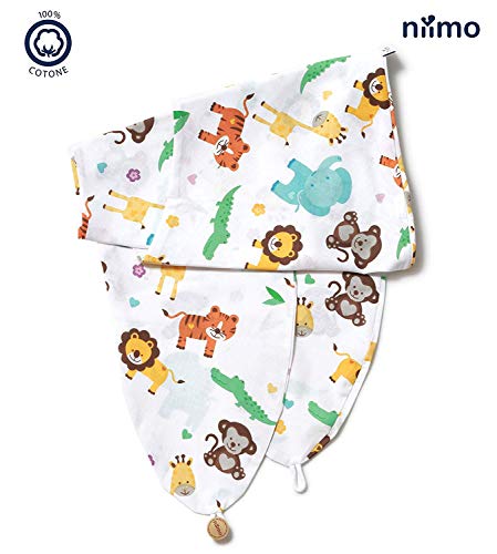 Niimo Cojin Lactancia Bebe y Almohada Embarazada Dormir XXL Multifuncion Funda Cojin 100% Algodon Desenfundable y Lavable Relleno de Poliester Multiusos Maternidad (Selva)