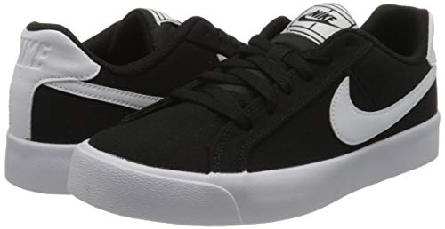 Nike Court Royale AC Canvas, Zapatillas para Mujer, Negro/Blanco, 40 EU