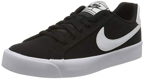 Nike Court Royale AC Canvas, Zapatillas para Mujer, Negro/Blanco, 40 EU