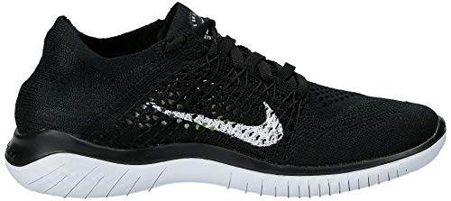 Nike Free RN Flyknit 2018, Zapatillas de Running para Mujer, Negro (Black/White 001), 38 EU