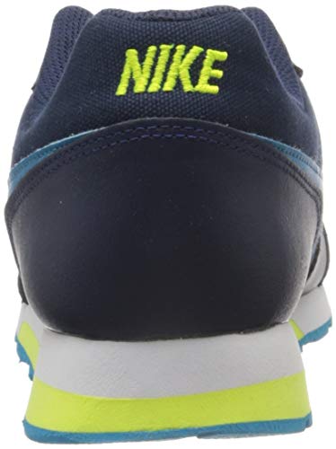 Nike MD Runner 2 (GS), Running Shoe Unisex-Child, Midnight Navy/Laser Blue/Lemon Venom/White, 38.5 EU