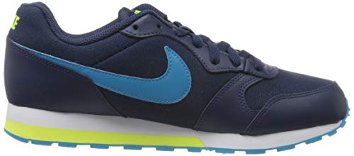Nike MD Runner 2 (GS), Running Shoe Unisex-Child, Midnight Navy/Laser Blue/Lemon Venom/White, 38.5 EU