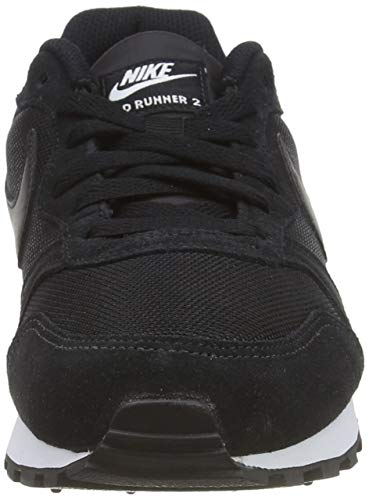 Nike MD Runner 2, Zapatillas de Running Mujer, Negro (Black / Black-White), 42