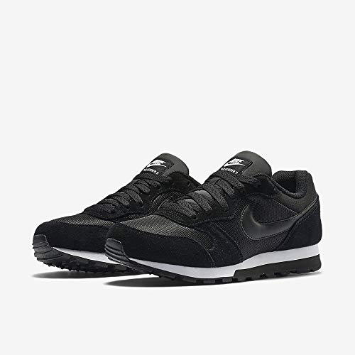 Nike MD Runner 2, Zapatillas de Running Mujer, Negro (Black / Black-White), 42