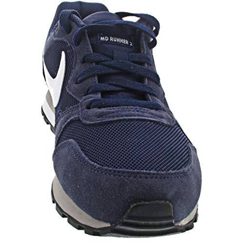 Nike MD Runner 2, Zapatillas para Hombre, Midnight Navy/White/Wolf Grey, 42 EU