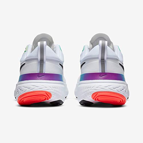 Nike React Miler, Zapatillas para Correr para Hombre, White Black Vapor Green Hyper Jade Hyper Violet, 46 EU