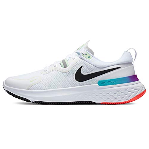 Nike React Miler, Zapatillas para Correr para Hombre, White Black Vapor Green Hyper Jade Hyper Violet, 46 EU