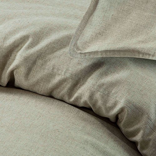 Nimsay Home® - Juego de ropa de cama de algodón y lino, algodón, lino, natural, suelto