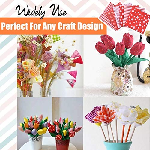 NINGNETI DIY Material Set Hecho a sí mismo Cubierta de visera de tela Reutilizable y Lavable Pañuelos Rojo - Pack 7 unidades NKZ-0425B053