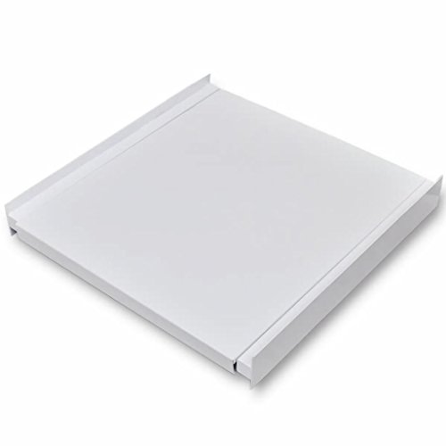 Nishore Kit de Apilado para Lavadora con Estante Corredizo, con 1 Estante Extraíble, Kit de Superposición - Color de Blanco Material de Acero, 60 x 60 x 8 cm