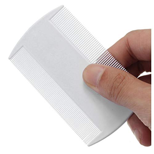 Nit Portátiles Peine De Plástico De Doble Cara Nit Peine De Dientes Finos Para La Eliminación De Los Piojos Peine De Pulgas Para Mascotas Niños Removedor Blanca