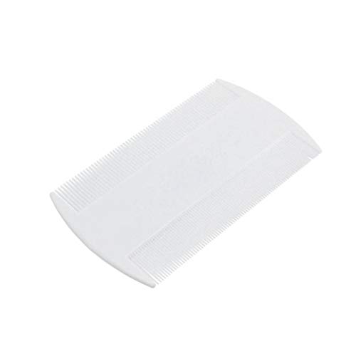 Nit Portátiles Peine De Plástico De Doble Cara Nit Peine De Dientes Finos Para La Eliminación De Los Piojos Peine De Pulgas Para Mascotas Niños Removedor Blanca