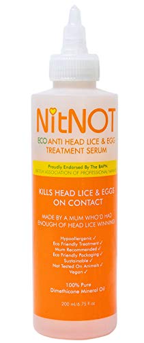NitNOT Champú contra piojos, extrafuerte, 200 ml, adecuado para niños y adultos