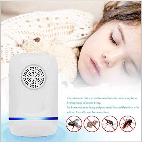 Nitoer Repelente Ultrasónico de Plagas 2019 Electrónico Ahuyentador Alta Potencia (4 Piezas) Repelente de Insectos Interiores Control de Mosquitos Ratones Hormigas Cucarachas Moscas Arañas Pulgas