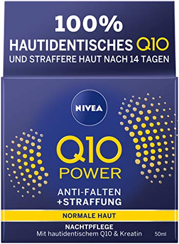 Nivea Q10 Power anti-arrugas + la racionalización Noche Cuidado Para rejuvenecedora, 8778556 Crema Noche, 2 unidades (2 x 50 ml)