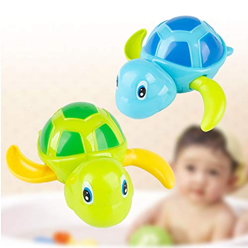 NIWWIN Juguetes clásicos de baño para bebés Tortuga mecánica para niños pequeños Niños Niñas, Juguetes de Agua para Nadar Tortuga de Piscina de Verano Baño Flotador Juguete El Mejor niño Juguete